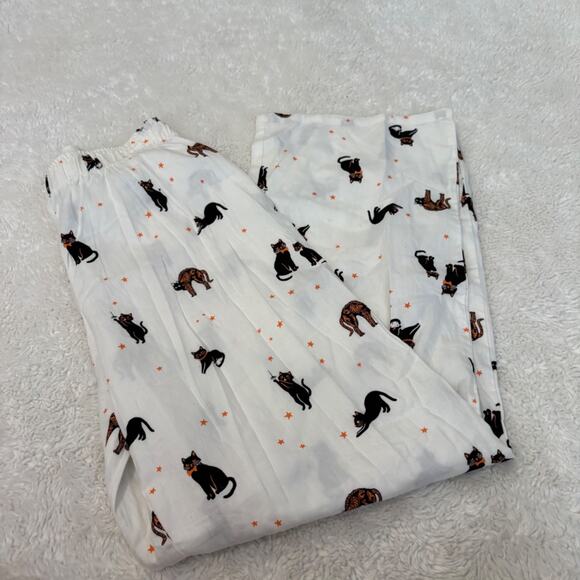 Hyde & EEK! Boutique Other - Halloween Blk Cat PJ Pants S Spooky Emo Grunge Holiday Cotton Loungewear Casual